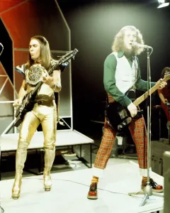 00095 Drucke: Slade im Vorbereitung auf die Auftritte bei 'Top of the Pops' beim BBC