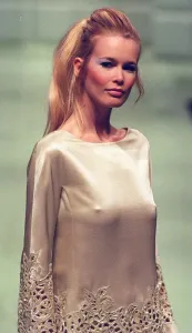 Claudia Schiffer models Valentino in Paris
