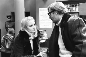 Michael Caine und Francoise Dorleac beim Dreh von Billion Dollar Brain.