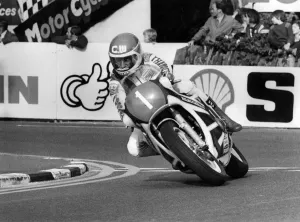 Isle Of Man Drucke: Charlie Williams an der Brücke von Viertelstrecke bei den internationalen Isle of Man TT-Rennen am 30