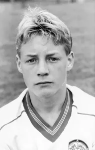 Spieler von Leeds United, David Batty, am 31sten Juli 1985