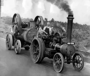 Herr Jack Wakefield, aus Hetton-le-Hole, der eine große Sammlung von Dampfmaschinen hat.