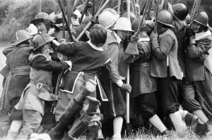 Der Belagerung von Reading, 1643,Tilehurst. Englischer Bürgerkrieg Wiederholung