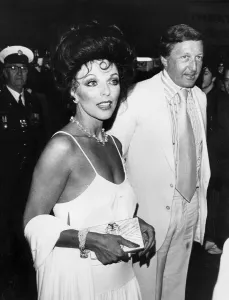 Joan Collins und Ehemann Ron Kass bei der Uraufführung von The Stud - April 1978