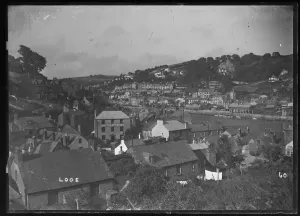 Cornwall Coastal Views Drucke: Looe, general view from Downs View, West Looe