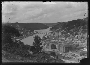 South West England Landmarks Drucke: East & West Looe from Hannafore Lane