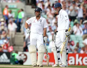 England V Australia Test Match Drucke: Jonathan Trott & Stuart Broad