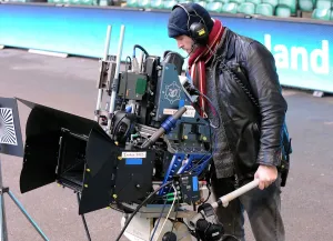 Rugby Union Match Drucke: 3d Camera Getting Ready For The Match
