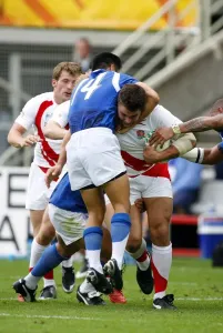 England National Rugby Team Drucke: David Lemi & Nick Easter