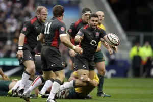 Mark Cueto und Nick Easter