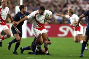 Rugby World Cup Semi Final Drucke: Nick Easter Powers Through