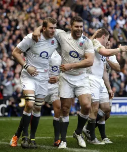 Six Nations Rugby Union Drucke: Tom Croft & Nick Easter