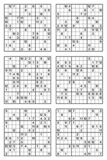 12x12 Sudokugame mit mittlerer Schwierigkeit