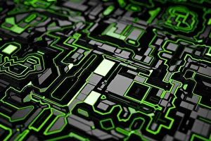 3D-Kreislaufplatine-Hintergrund