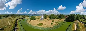 Luftaufnahme mit der Windmühle de Koe