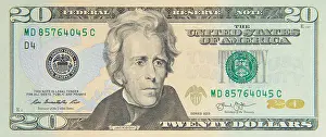 Gerahmter Druck : Zweiundzwanzig amerikanischer Dollar.