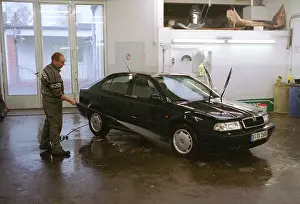 In Berlin, ein Garagenplatz.