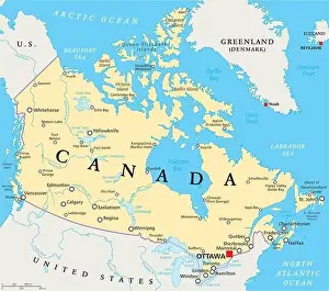 Kanada Politische Karte