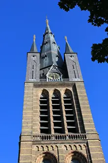 Gerahmter Druck : Kirche, Niederlande, katholisch, Turm, Religion, religiös, Kirche, Stadt