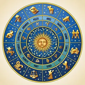 Zirkel der Sternzeichen. Vektor-Illustration.