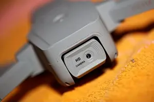 Nahe Drone-Sensor und Drohnenpropeller