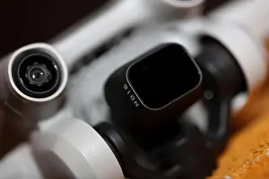 Nahe Drone-Sensor und Drohnenpropeller
