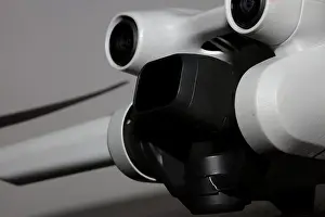 Nahe Drone-Sensor und Drohnenpropeller