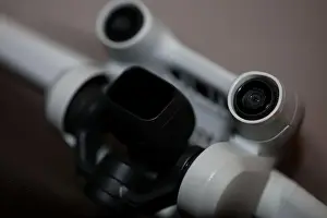 Nahe Drone-Sensor und Drohnenpropeller