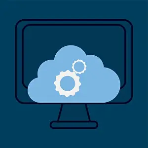 Cloud Computing Technologie Icon Vektor-Illustration Grafikdesign