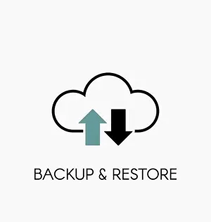 Datenwolke-Icon, Sicherung und Wiederherstellung-Symbol