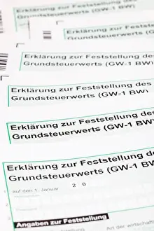 Bilder Datiert 11. Juli 2024: Erklärung zur Feststellung des Grundsteuerwertes