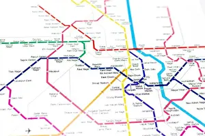 Delhi-Metro-Karte auf einer Flyer. Selektiver Fokus.