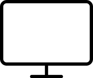 Desktop-PC-Ikone mit Kopierschutz. Bearbeitbare Vektorgrafik.