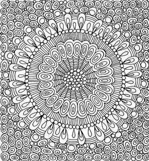 Mandala mit Kreismustervorschicht, grafische Kunstwerk