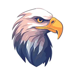 Logoentwurf mit Adler. Abstrakter Adlerkopf. Schöner Adleremblem. Vektorillustration