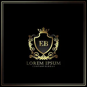 EB Initial Letter Luxury Logo Vorlage in Vektor für Restaurant.