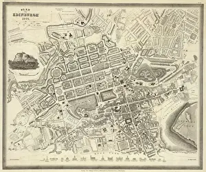 Alte Karte von Edinburgh