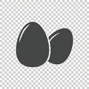 Ei-Symbol. Flaches Vektorillustration auf isolierter Hintergrund.