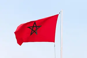 Gerahmter Druck : Bundesflagge Marokkos