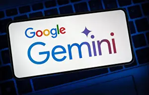 Google Gemini AI-Software auf mobiler Gerät.