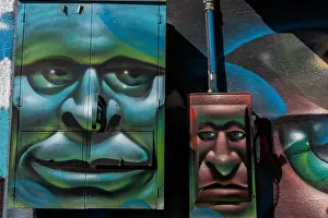 Drucke von Graffiti-Kunst in Downtown Albuquerque, New Mexico Straßenkunst Graffiti Drucke: Graffiti-Kunst in Downtown Albuquerque, New Mexico.