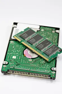 Gerahmter Druck : Festplatten und RAM-Modul Gerahmter Druck : Festplatten und RAM-Modul