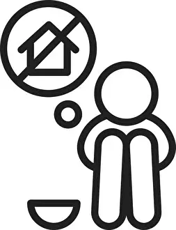 Obdachlosen-Ikone-Vektorbild