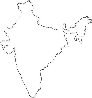 Indien-Kartenikone als Vektorschabung für die Design-Verwaltung