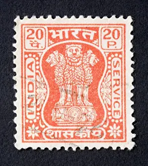 Gerahmter Druck : Indischer Briefmarke Gerahmter Druck : Indischer Briefmarke