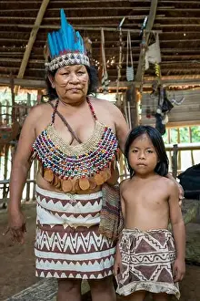 Ureinwohner Bora-Stamm der peruanischen Amazonasregion
