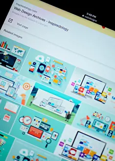 Internet Explorer-Browser zeigt Webdesign auf einem Ipad-Screen.