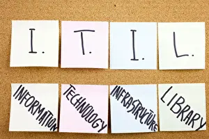 ITIL, Bibliothek für Informationstechnologie-Infrastruktur-Stickzettel.