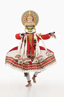 Gerahmter Druck : Der Kathakali-Tänzer aufführt Gerahmter Druck : Der Kathakali-Tänzer aufführt