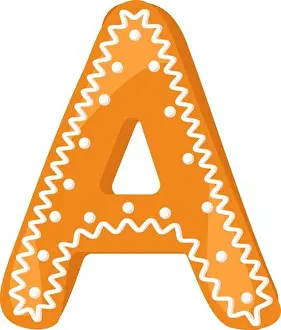 Buchstabe A aus glasiertem Weißbrot